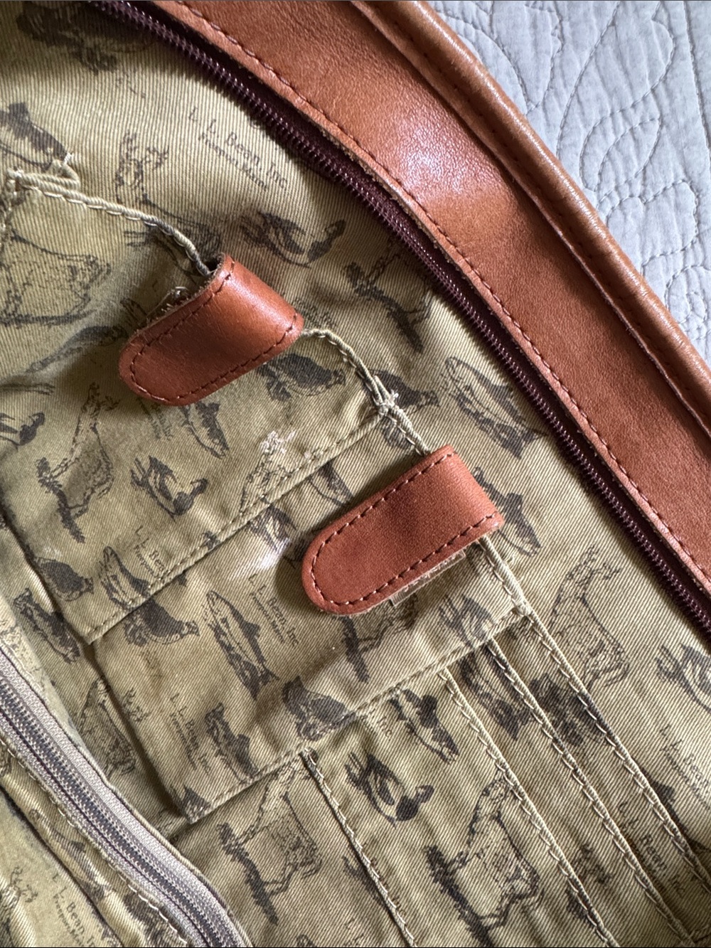 L.L. Bean Woven Leather Tote in Cognac - Picture 6 of 13